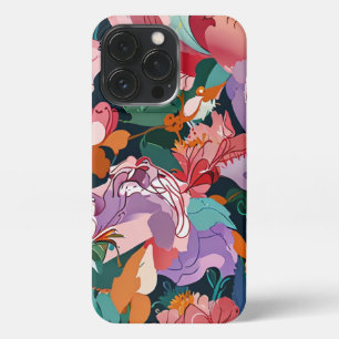 Etui iPhone 13 Pro Design floral Pastel doux