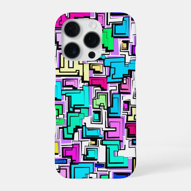 Coque iPhone Design Motif moderne coloré (Verso)