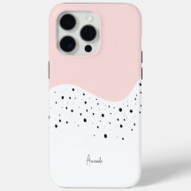 Design rose minimal avec points Coque-Mate iPhone