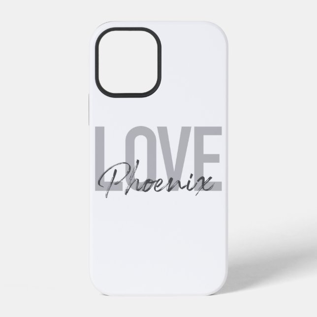 Coque iPhone Design urbain, simple, cool et moderne J'aime Phoe (Verso)