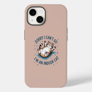 Coque Pour iPhone 14 "Désolé, je ne peux pas y aller, je suis un chat d