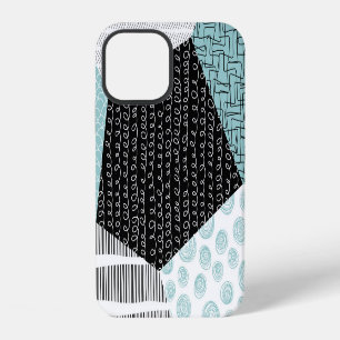 Coque iPhone 12 Dessin Abstrait à main levée : Arrière - plan arti