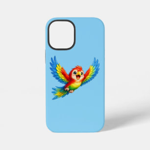Coque iPhone 12 Mini Dessin animé de perroquet joyeux pour enfants et o