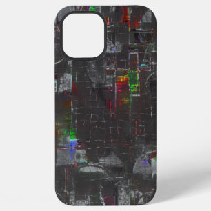 Coque iPhone 12 Pro Max Dessin coloré abstrait dans la nuit sombre sous ju