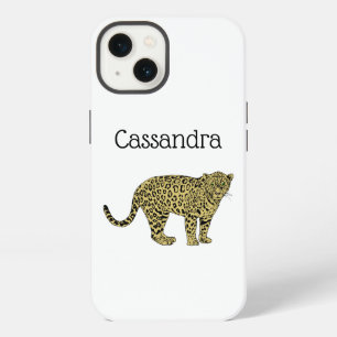 Etui iPhone 13 Dessin de chat tacheté vintage léopard guépard