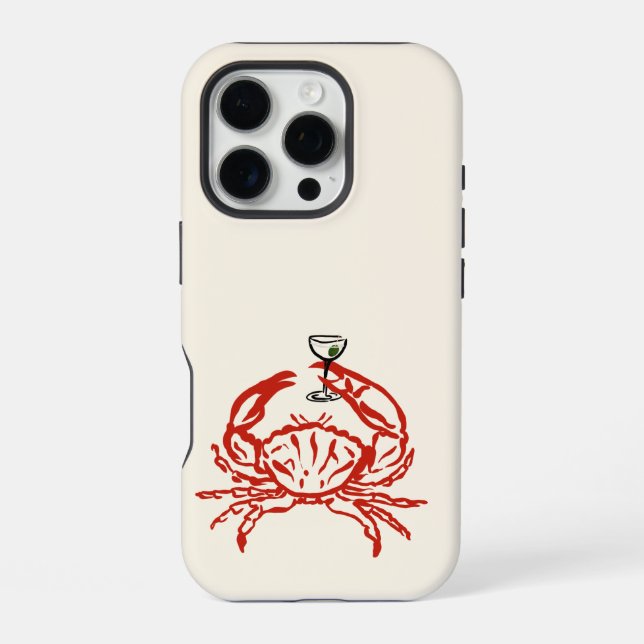 Coque iPhone Dessin de crabe  (Verso)