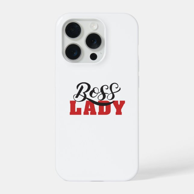 Coque iPhone Dessin de femme forte et confiante - Lady Boss (Verso)