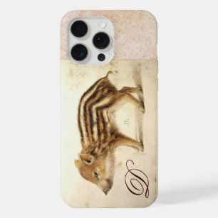 Coque iPhone 15 Pro Max Dessin de monogramme de jeune sanglier MARC ANIMAL