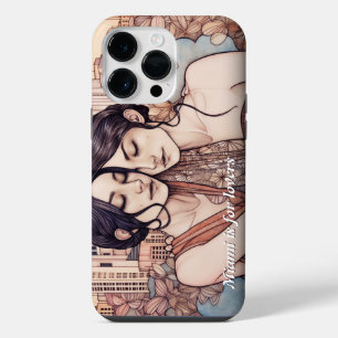 Coque Pour Pour iPhone 14 Pro Max Dessin des femmes du centre-ville de Miami qui se