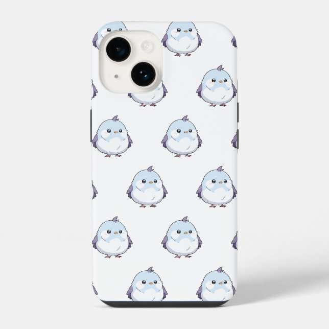 Coque iPhone Dessin d'oiseau Cute Kawaii Chubby - adorable Past (Verso)
