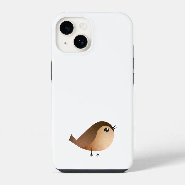 Coque iPhone Dessin d'Oiseau de Bruant (Verso)