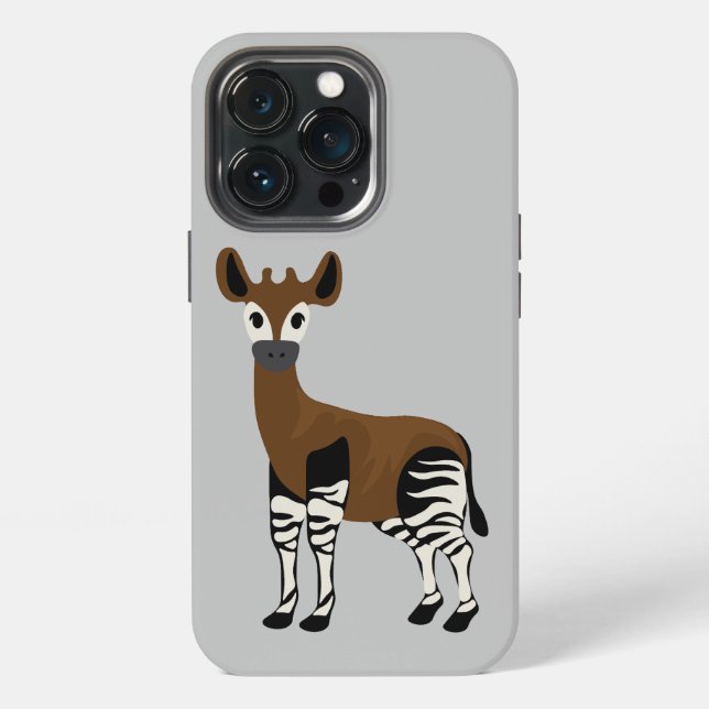Coque iPhone Dessin d'Okapi, Animal Majestic Okapi, Amateurs d' (Dos)