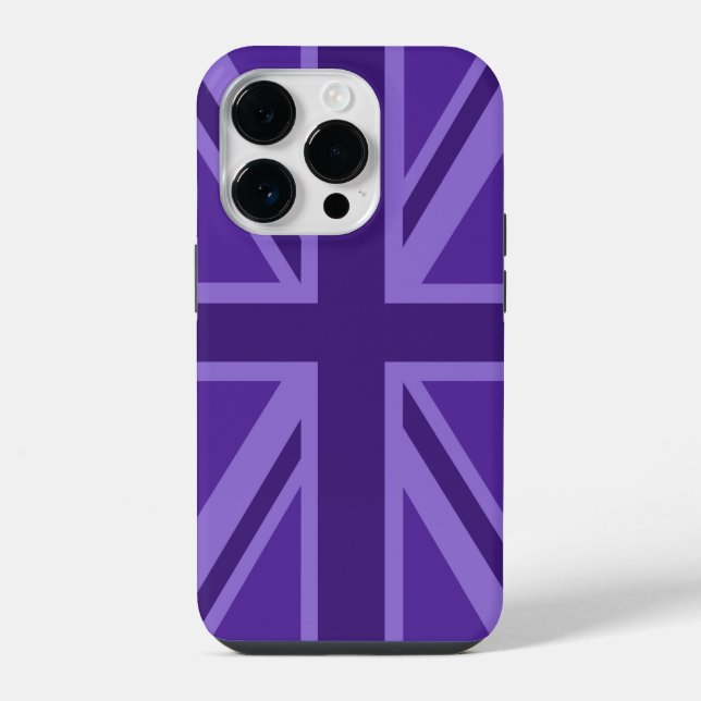 Coque iPhone Dessin du drapeau britannique Union Jack de couleu (Verso)