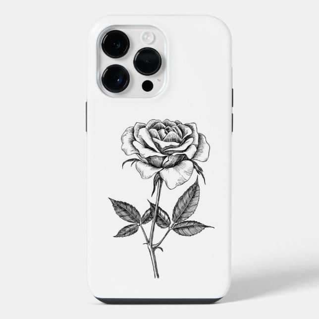Coque iPhone dessin rose (Verso)