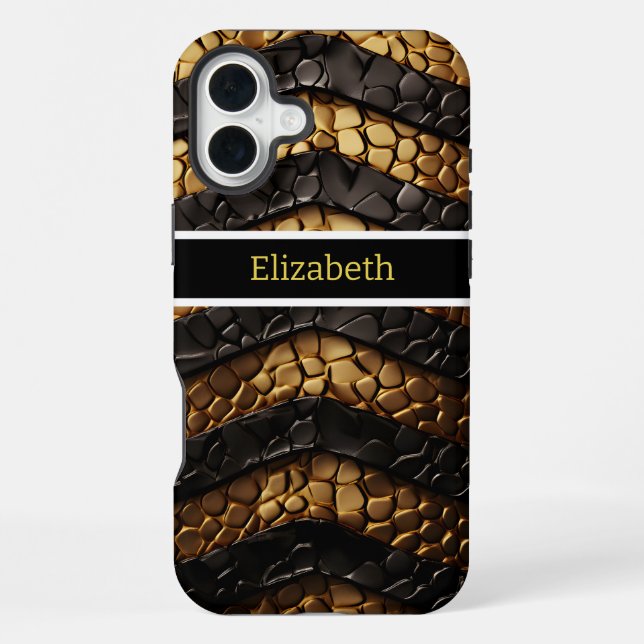Coque iPhone Détails de peau de serpent texturée d'un serpent v (Verso)