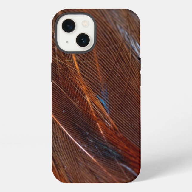 Coque iPhone Détails d'une plume de paon (Verso)