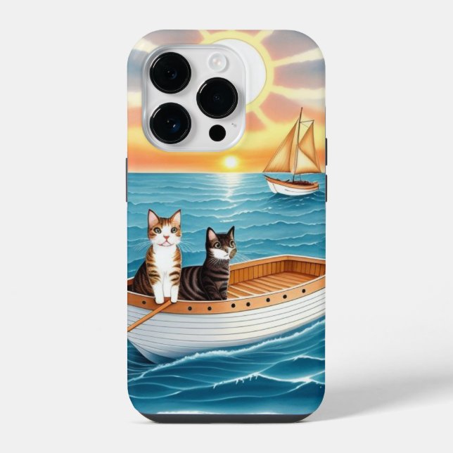 Coque iPhone Deux chats mignons (Verso)