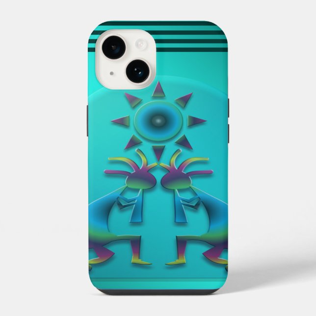 Coque iPhone Deux Kokopelli #41 (Verso)