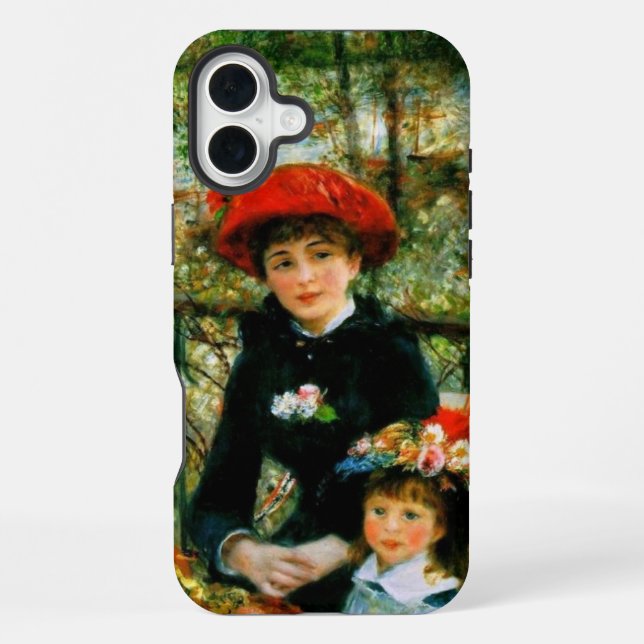 Coque iPhone Deux Soeurs en terrasse par Renoir (Verso)