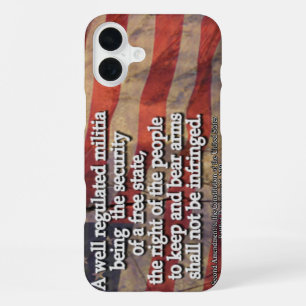 Coque iPhone 16 Plus Deuxième amendement rustique de la Constitution am