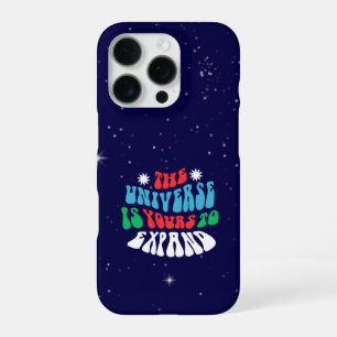 Coque iPhone 16 Pro Développez l'Univers – Galaxie Motivationnelle