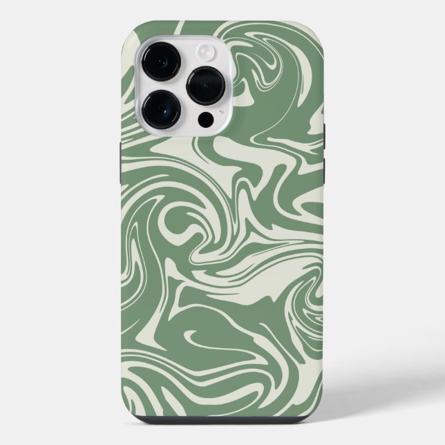 Coque iPhone Déversement - Vert (Verso)