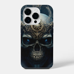 Coque Pour iPhone 14 Plus Diable tête de mort avec des yeux bleus brillants