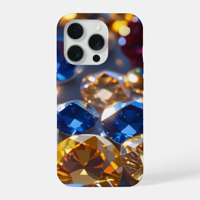 Coque iPhone Diamants De Couleurs Diverses (Verso)