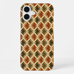 Coque iPhone 16 Plus DIAMONDES Géométriques rouges Géométriques