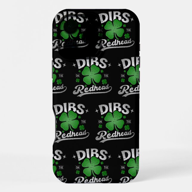Coque iPhone Dibs Sur La Rousse Drôle De Saint-Patrick (Verso)