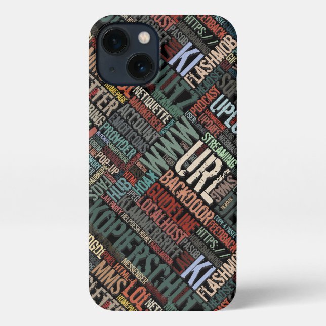 Coque iPhone Dictionnaire informatique en couleurs (Verso)