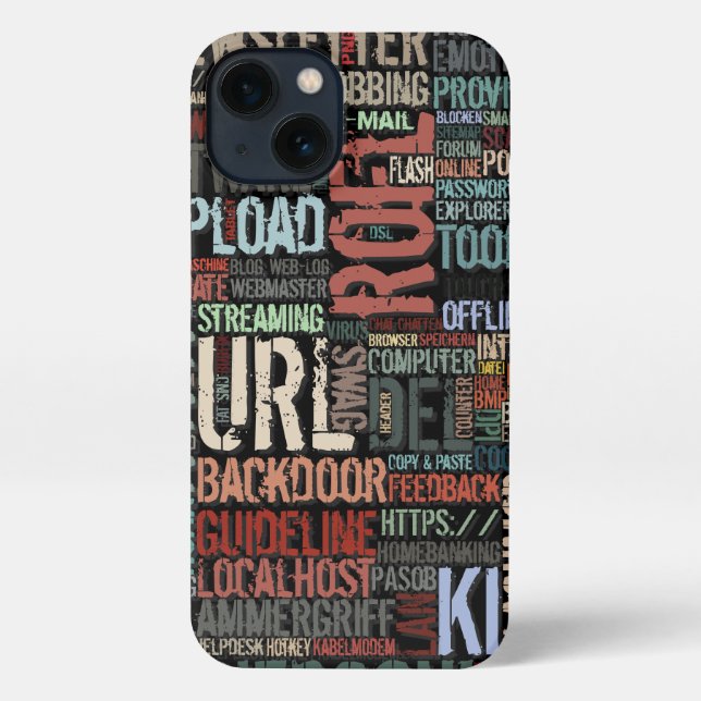 Coque iPhone Dictionnaire informatique en couleurs (Verso)