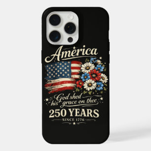 Coque iPhone 15 Pro Max Dieu a répandu sa grâce sur toi 250e anniversaire