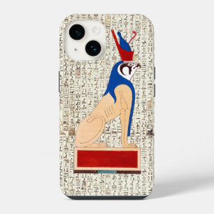 Coque Pour iPhone 14 Dieu égyptien antique Horus Hiéroglyphes Design
