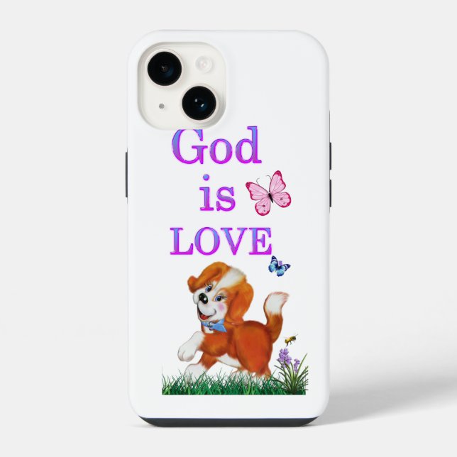 Coque iPhone Dieu est amour (Verso)