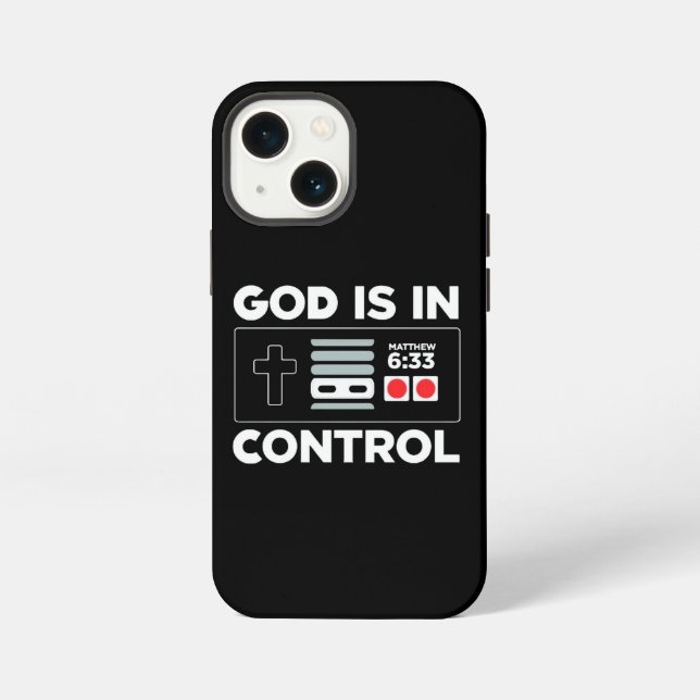 Coque iPhone Dieu est aux commandes manette de jeu (Verso)