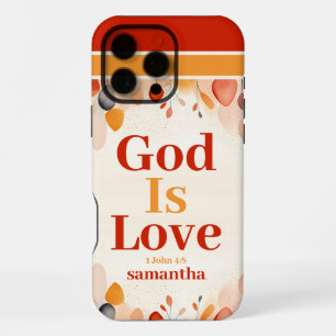 Coque iPhone 16 Pro Max Dieu personnalisé est amour Boho chrétien