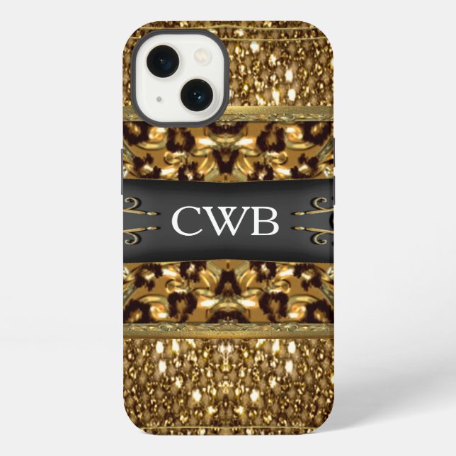 Coque iPhone Digloos Guépard Monogramme (Verso)