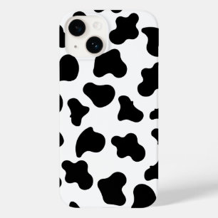 Coque iphone d'impression de vache noir et blanc
