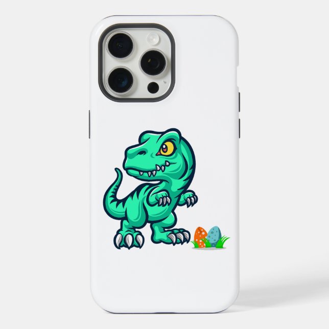 Coque iPhone dinosaure avec des œufs (Verso)