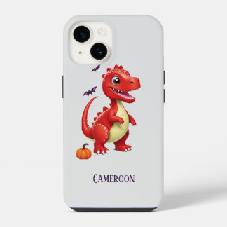 Coque Pour iPhone 14 Dinosaure d'Halloween rouge