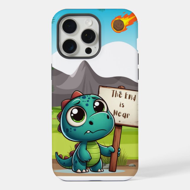 Coque iPhone dinosaure mignon et drôle (Verso)