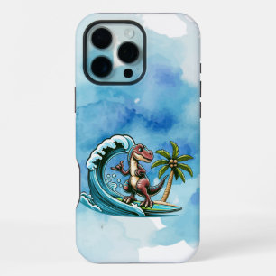 Coque iPhone 16 Pro Max Dinosaure tropical du surf