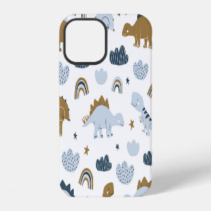 Coque iPhone 12 dinosaures scandinaves, étoiles, illustrations de