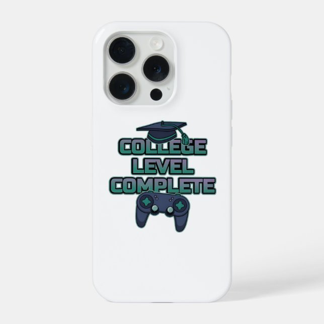 Coque iPhone Diplômé de niveau universitaire Néon de fin d'étud (Verso)