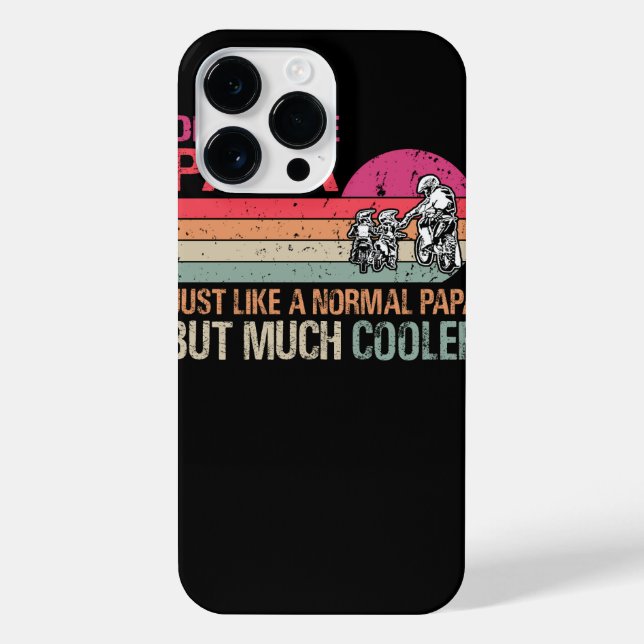Coque iPhone Dirt Bike Papa Motocross Enduro Motorcycle Sport F (Verso)