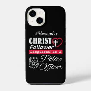Coque Pour iPhone 14 Disciple du Christ déguisé en agent de police