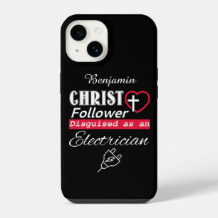 Coque Pour iPhone 14 Disciple du Christ déguisé en électricien chrétien