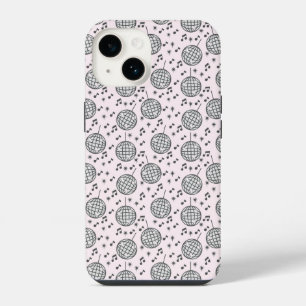 Coque Pour iPhone 14 Disco Balls et notes musicales