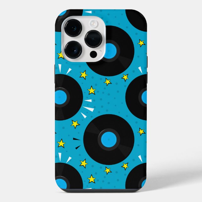 Coque iPhone Disque vinyle style bande dessinée (Verso)